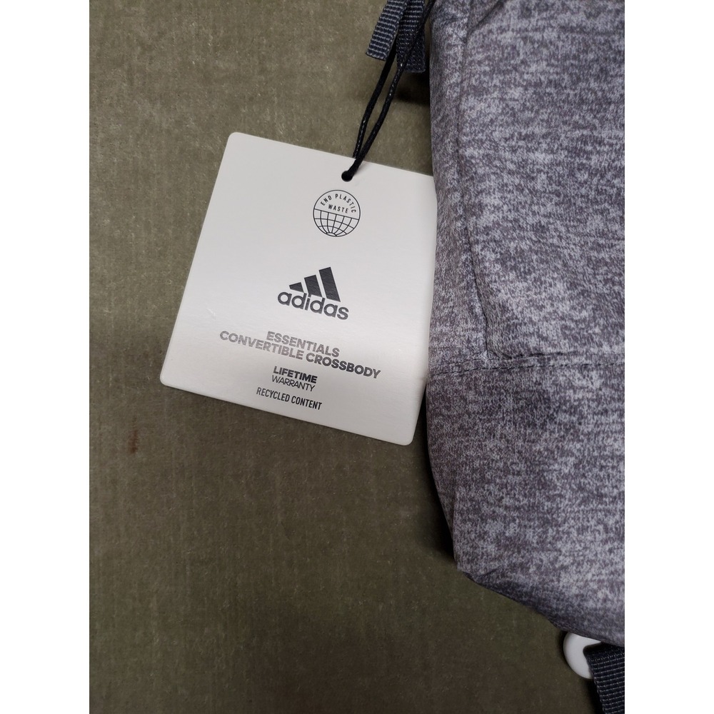 Adidas Essentials Convertible Crossbody Backpack Jersey Grey Rose Gold LP7787 - Picture 4 of 10
